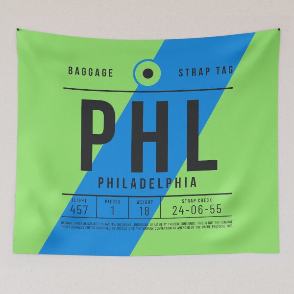 Item preview, Luggage Tag E - PHL Philadelphia USA designed and sold by VoodooCircus.