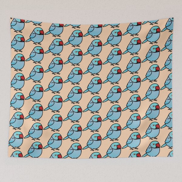 Item preview, Chubby Blue Indian Ringneck Parakeet designed and sold by birdhism.