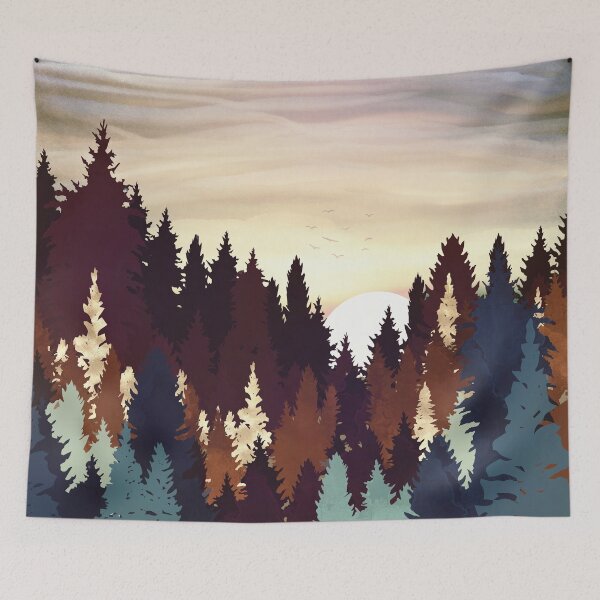Item preview, Autumn Forest Sunset designed and sold by spacefrogdesign.