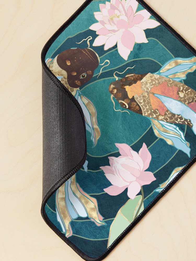 Thumbnail 2 of 5, Mouse Pad, Metallic Koi III designed and sold by spacefrogdesign.