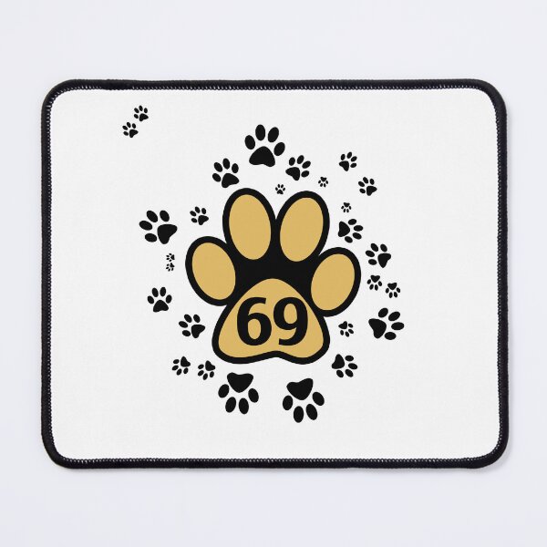 Item preview, 69 - number with animal paw designed and sold by MadandMean.