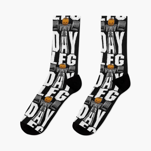 Item preview, Halloween Gym Leg Day Skeleton Pumpkin Goth Fitness Workout designed and sold by GrandeDuc.