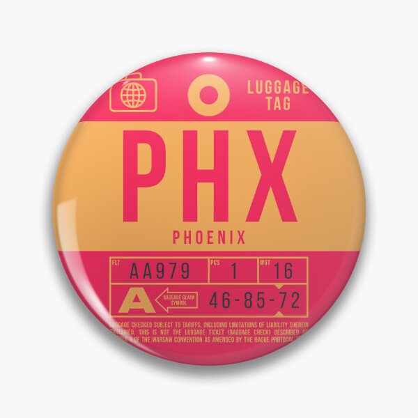 Artikelvorschau, Luggage Tag B - PHX Phoenix USA entworfen und verkauft von VoodooCircus.