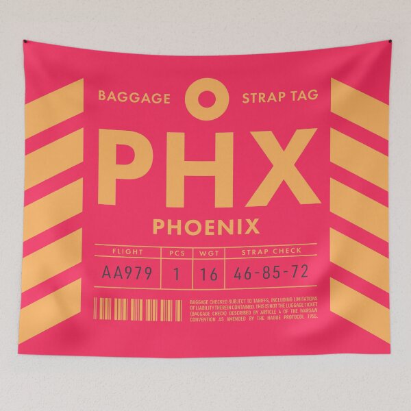 Artikelvorschau, Luggage Tag D - PHX Phoenix USA entworfen und verkauft von VoodooCircus.