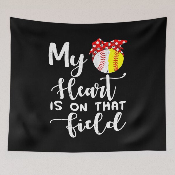 Item preview, My Heart Is On That Field Baseball Softball Mother's Day Mom designed and sold by MichelSorour.