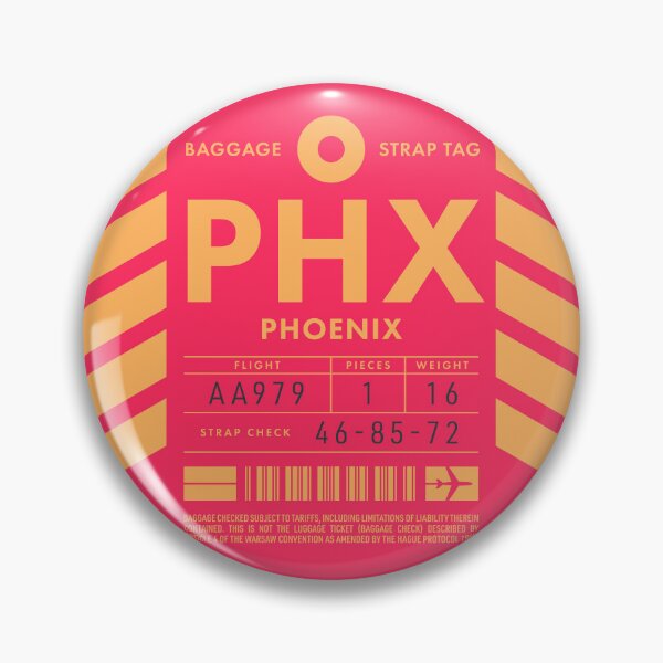 Artikelvorschau, Luggage Tag D - PHX Phoenix USA entworfen und verkauft von VoodooCircus.