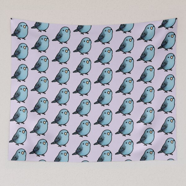 Item preview, Chubby Blue Lineolated Barred Parakeet designed and sold by birdhism.
