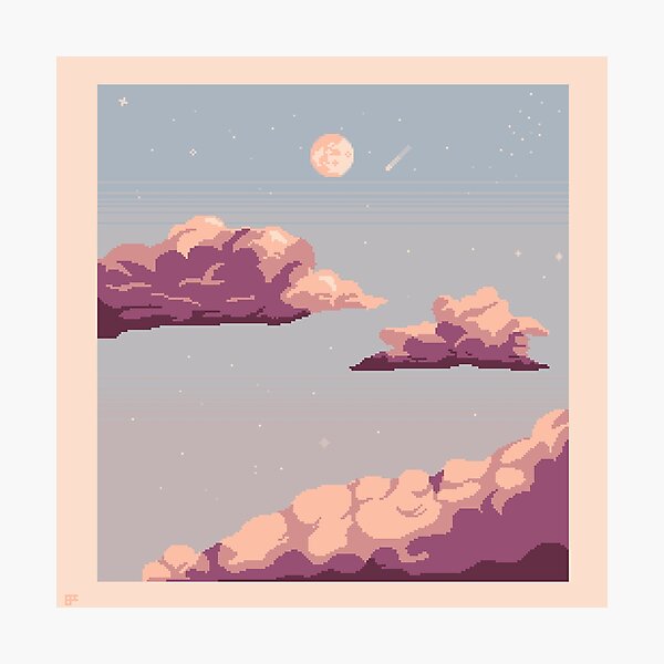 Item preview, Pastel clouds and night sky designed and sold by Bit-aspect.