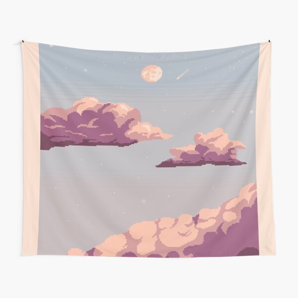 Pastel clouds and night sky Tapestry
