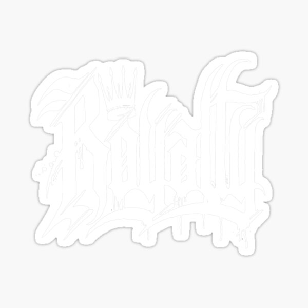 "Hand Drawn Heavy Metal Drip Graffiti Street Art Royalty" Sticker for
