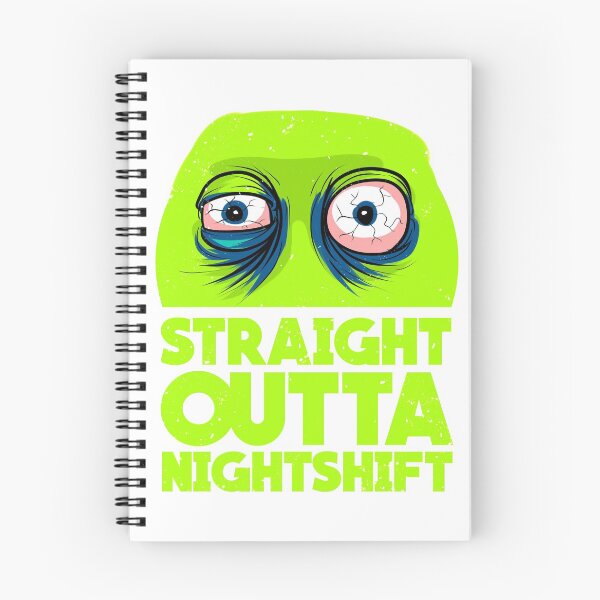 Item preview, Straight Outta Night Shift Art Design designed and sold by Panda Branda.