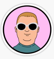 Bobby Hill Oval Sunglasses Sticker