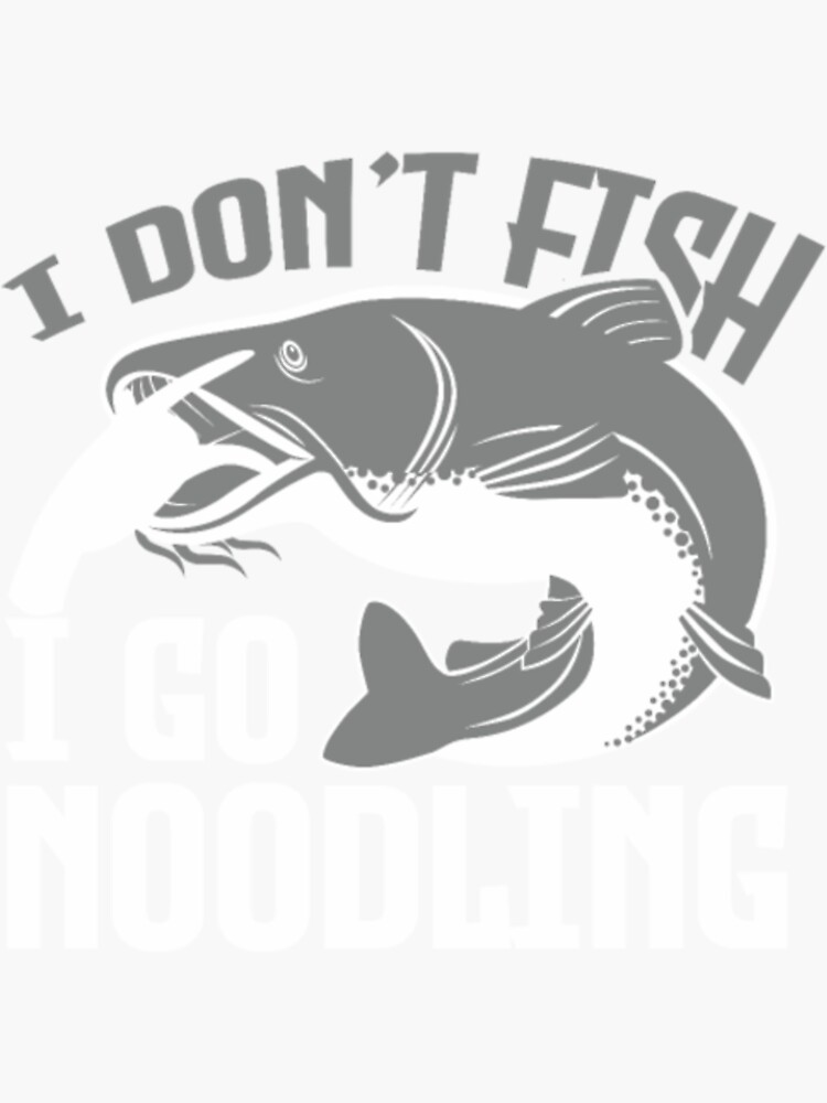 "Noodling Fishing Noodle Fish" Sticker for Sale by PunfunStudio Redbubble
