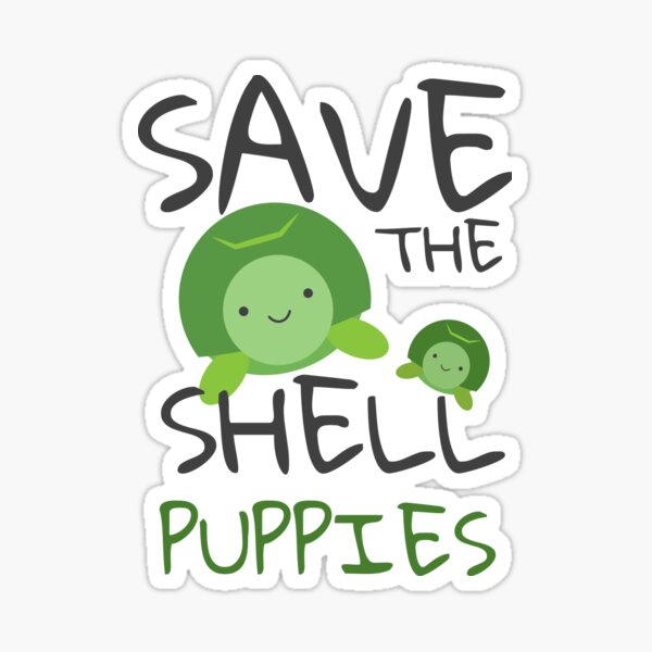 Item preview, Save The Shell Puppies Sea Turtles designed and sold by banwa.