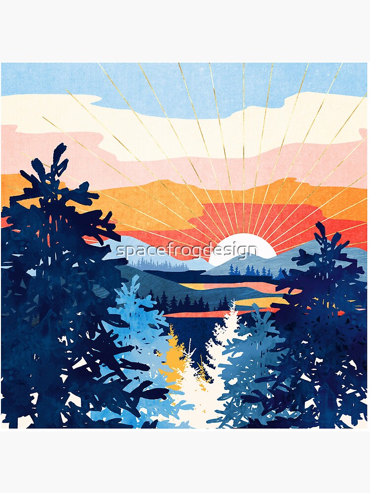 Artwork view, Sunset Lake designed and sold by spacefrogdesign