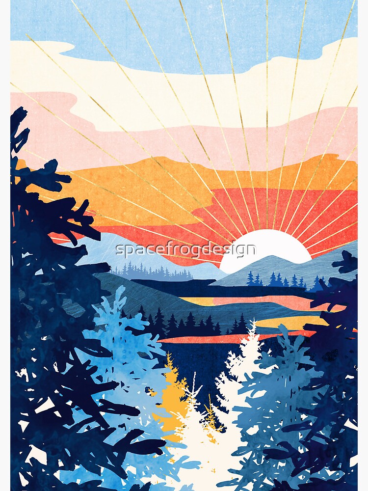 Thumbnail 3 of 3, Journal, Sunset Lake designed and sold by spacefrogdesign.