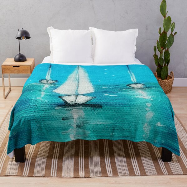 Item preview, Paintings Shimmering sailing boats painted on canvas designed and sold by Anke Franikowski.
