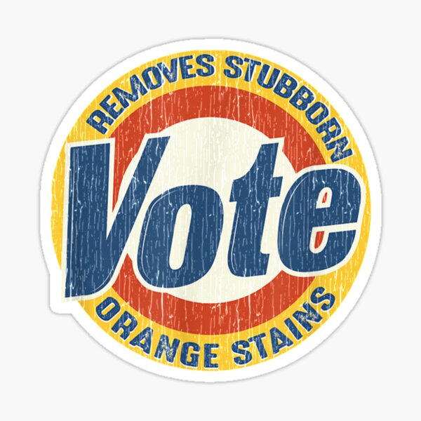 Vista previa del artículo con la obra «El voto vintage elimina las manchas naranjas obstinadas Divertido anti triunfo», diseñado y vendido por ATArtDigitalCA.