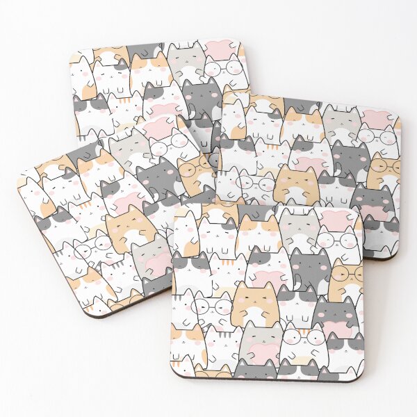 Item preview, All Over Kawaii Kitty Cats designed and sold by Jandsgraphics.