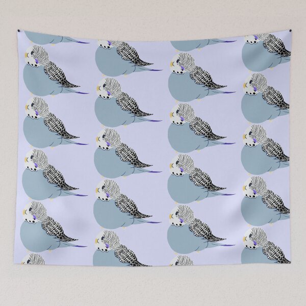 Item preview, Fatty blue budgie designed and sold by Theco-colover.