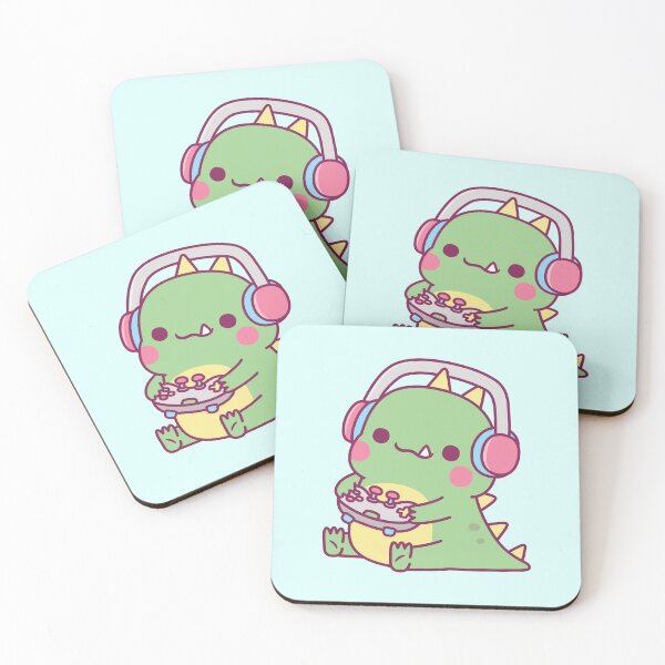 Item preview, Cute Little Dinosaur Playing Video Games designed and sold by rustydoodle.