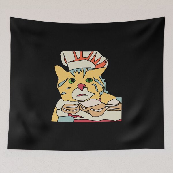 Item preview, cat making biscuits with chef hat designed and sold by haitran6382.