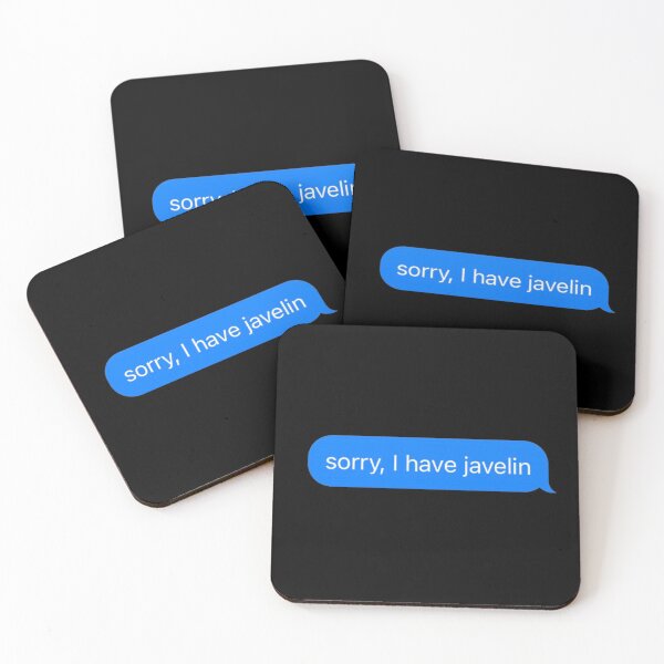 Item preview, Sorry, I Have Javelin Text Message Black - Funny Gym designed and sold by GymWearDepot.