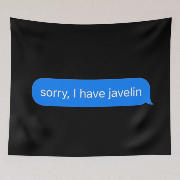 Artikelvorschau, Tut mir leid, ich habe Javelin Text Message Black - Funny Gym entworfen und verkauft von GymWearDepot.