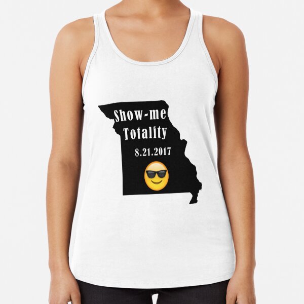 Missouri eclipse - show me totality Racerback Tank Top