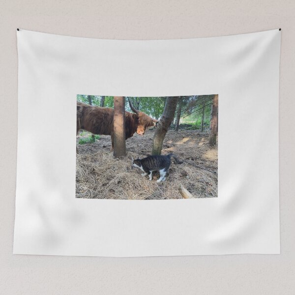 Item preview, Scottish Highland Cattle Cow and cat 4037 designed and sold by SaarelaHighland.
