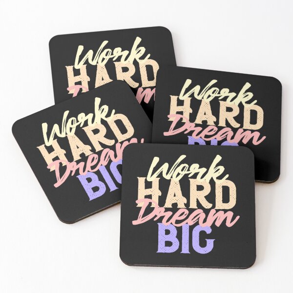 Item preview, Work Hard Dream Big Inspirational Quote Design designed and sold by Palteeshop.