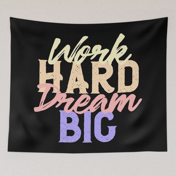 Item preview, Work Hard Dream Big Inspirational Quote Design designed and sold by Palteeshop.