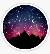 A Stargazing Sunset Sticker