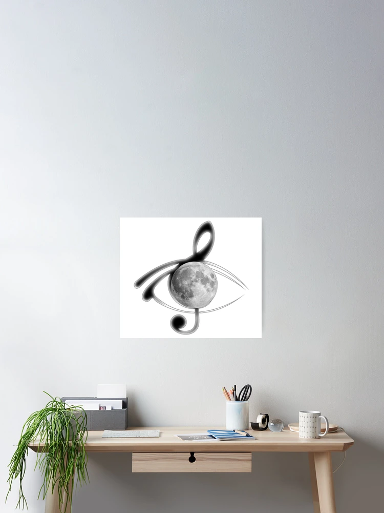 Aperçu 2 sur 3. Poster avec l'œuvre Lua créée et vendue par Ramanefer.