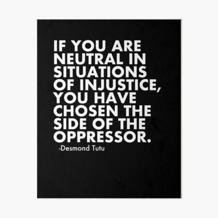 Human Rights Quote Protest Political Art Board Print