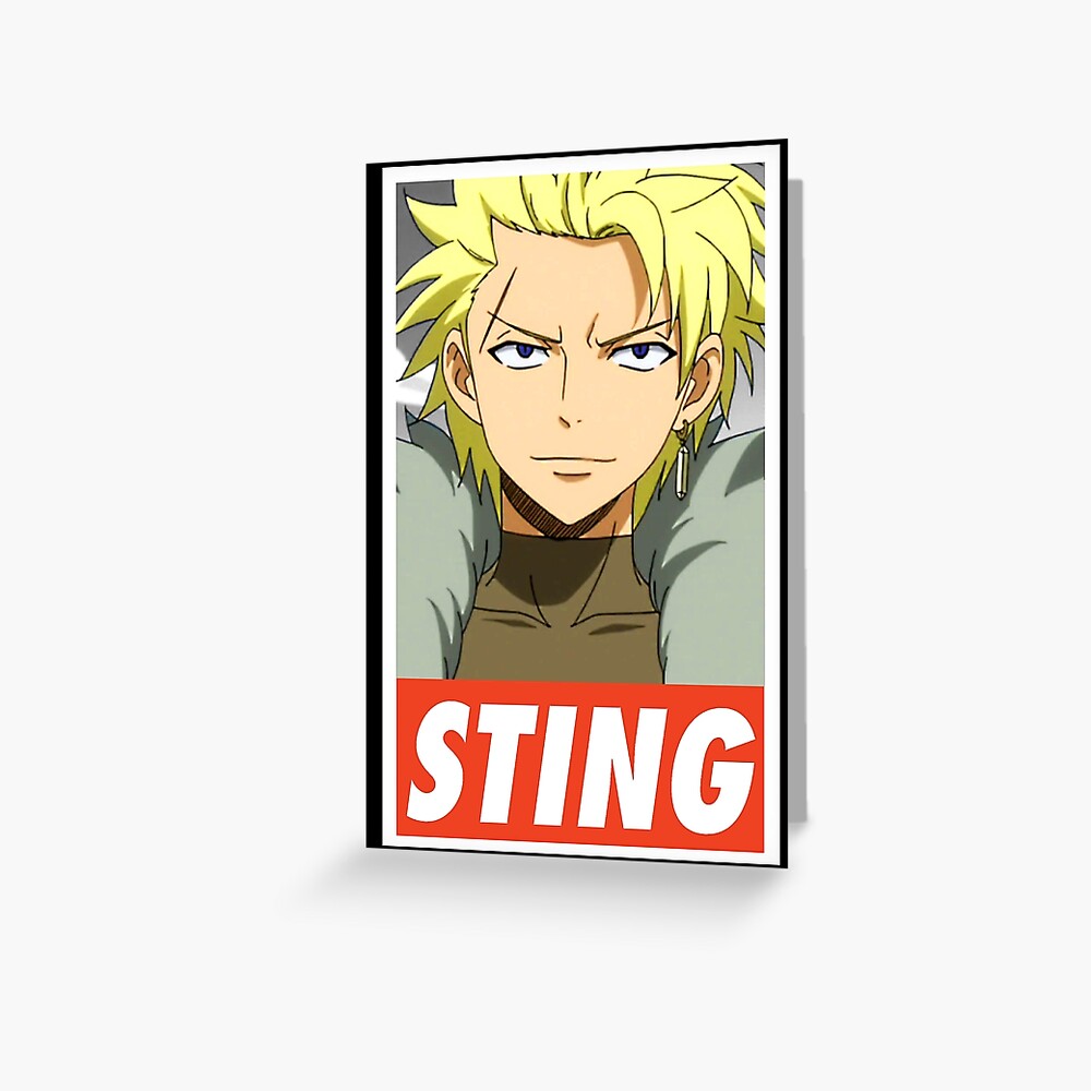 Fairy Tail Sting Greeting Card By Wubbadubb Redbubble