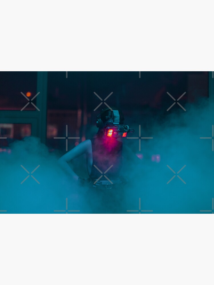 Thumbnail 3 of 3, Sticker, Netrunner in action designed and sold by Bien Design.
