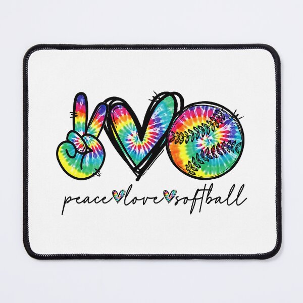 Item preview, Peace Love Softball Tie Dye Cute Softball Lovers designed and sold by MichelSorour.
