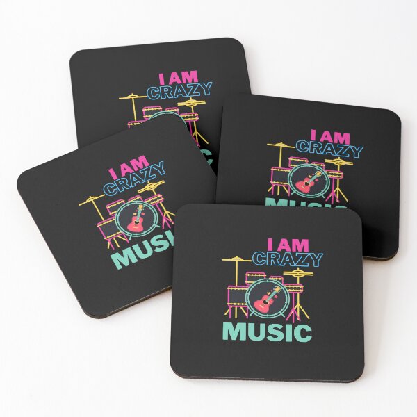 Item preview, I am crazy music guitar and drums sticker, t-shrits and another. designed and sold by pookamon14.