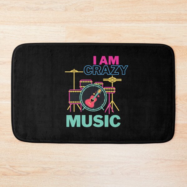 Item preview, I am crazy music guitar and drums sticker, t-shrits and another. designed and sold by pookamon14.