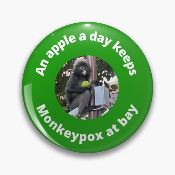 Item preview, An apple a day keeps Monkeypox at bay? designed and sold by Bagsyrose.