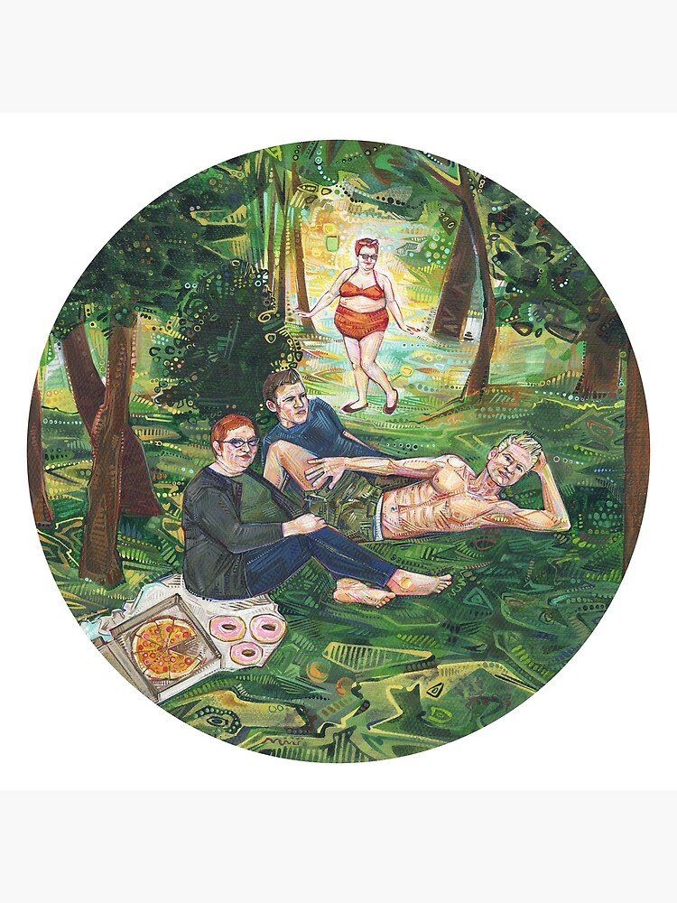 Fat Shaming on the Grass Painting - 2017 by gwennpaints