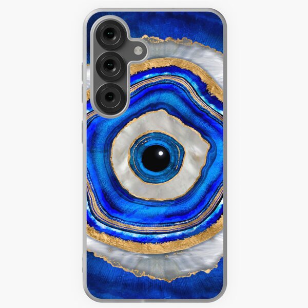 Item preview, Evil Eye Aquarelle agate et or designed and sold by k9printart.