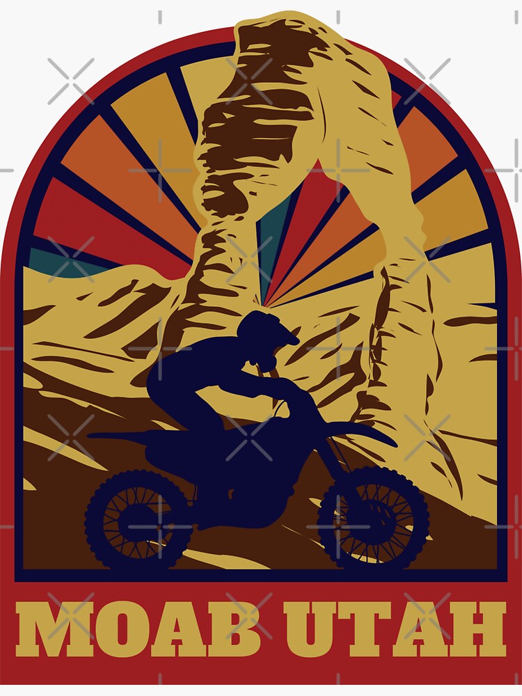 " Moab Utah National Park" Sticker for Sale by retrotravelart Redbubble