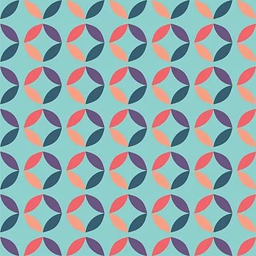 Artwork thumbnail, Geometric Round Pattern - Spring Flowers by flyinsly