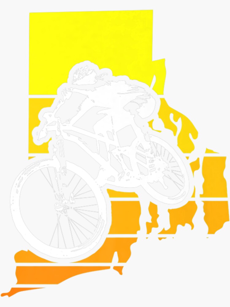 "Rhode Island Sunset Mountain Biking" Sticker for Sale by XuRiuny