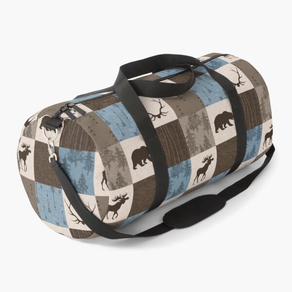 Item preview, Woodland Patchwork- Blue, Brown And beige  designed and sold by SugarPineDesign.