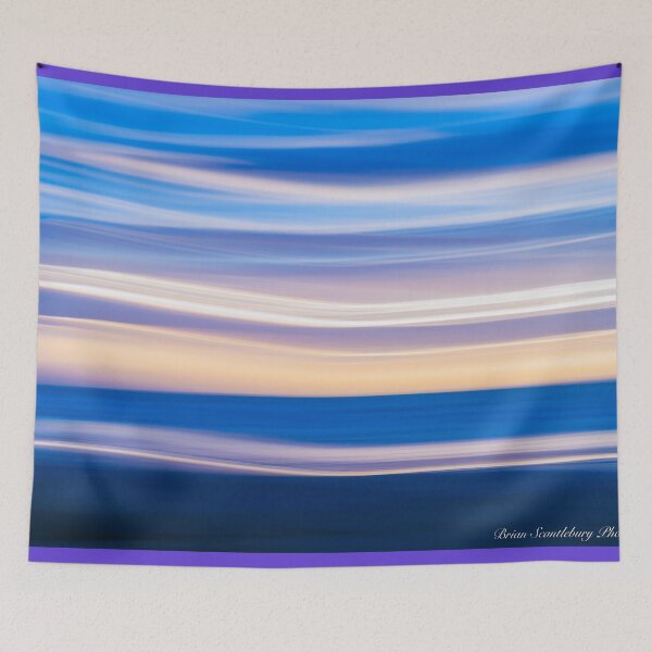 Item preview, Coastal abstract wavy clouds over horizon, sea and beach  designed and sold by Brian Scantlebury.