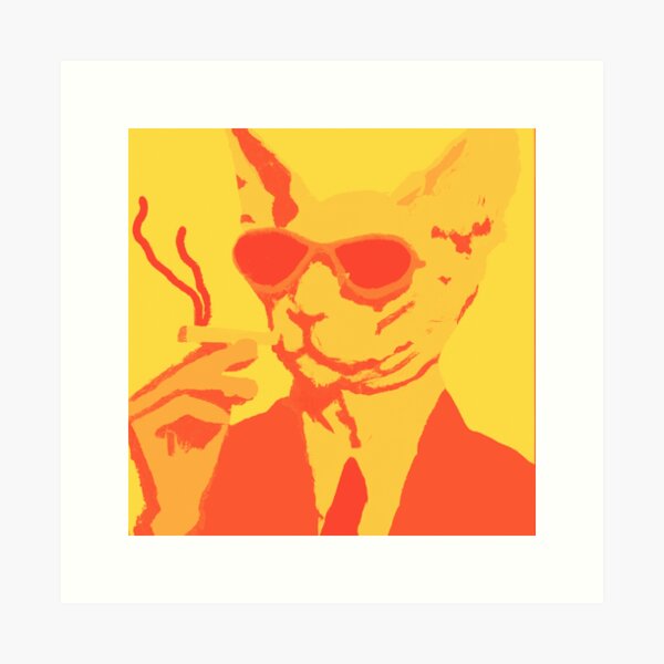 Pop Art Sphynx Cat Art Print