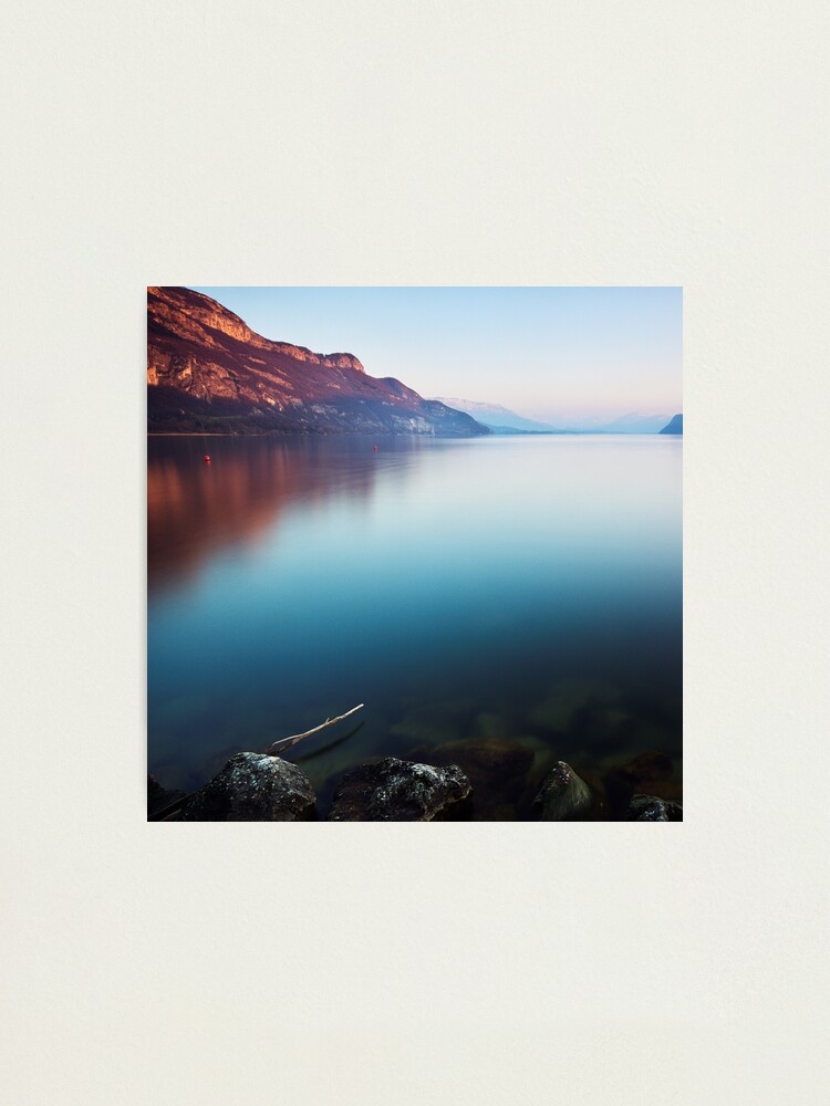 Alternate view of Last light on Bourget lake Photographic Print